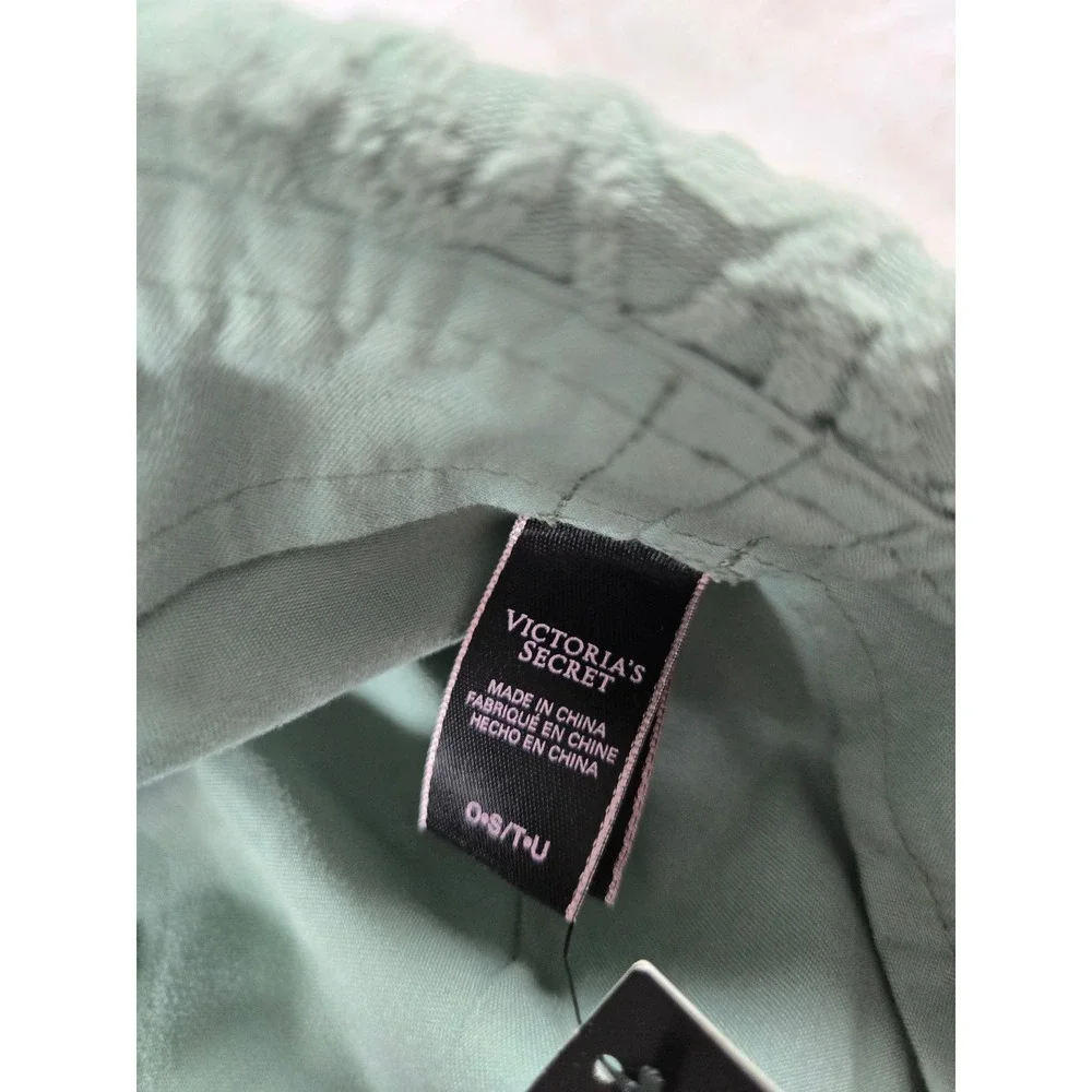 Victoria's‎ Secret Swim Sage Green Terry Cloth Logo Bucket Hat OS NWT